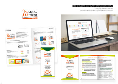 Mine de Talents - Logo, charte graphique, site web et divers supports print